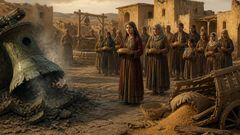 The monster fell not to iron or fire, but to bread passed from hand to hand.