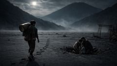 Sur le sable noir, la montagne n’offrait pas de visage, seulement le poids de chaque pas.