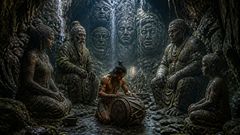 A pedra não se movia depressa, mas, quando julgava tratar-se de uma voz humana, a caverna inteira parecia inclinar-se para mais perto.