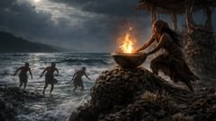 Sobre la joroba de coral, el fuego se erguía donde el miedo había pedido vacío.