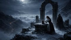 At the broken arch, the mountain offered no shelter from truth.