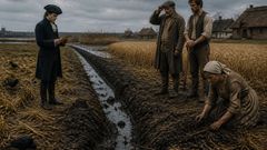 Un campo se alzaba en pie, y el siguiente yacía oscuro bajo el precio de la obediencia.