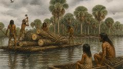 La sève fraîche brillait blanche sur le radeau, et personne ne la prenait pour de la richesse.