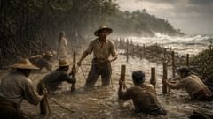 When the monsoon reached the village, roots and hands held together.