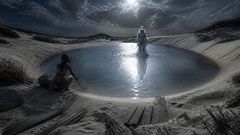 Dans le creux au-delà du village, le clair de lune portait un visage plus ancien que la peur.