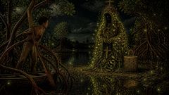 En los manglares, la luz se dispuso en un oyente moldeado por el agua y la memoria.