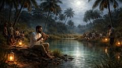 Sous la pleine lune, les palmiers buriti répondirent à la flûte par leur propre chant grave.
