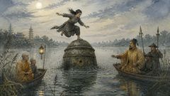 Là où les roseaux cachaient autrefois le silence, la pierre remonte vers le clair de lune et demande un nom.