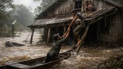 El hombre al que temían mantuvo la barca firme mientras la casa cedía.