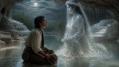 Dans le silence le plus profond du lagon, le chagrin se dressa et parla.