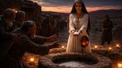 She did not ask the well to spare her; she asked it to hear.
