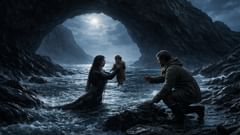 She came back from the deep carrying both her son and her own name.