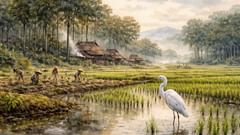 Cuando el agua volvió a las raíces y a la zanja, los pájaros también regresaron.