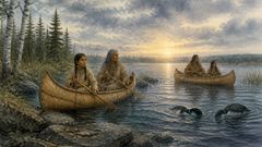 The birds vanished beneath the surface, and the girl learned where to look.