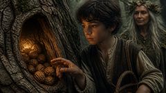 The tree offered plenty, but the night asked what kind of hand would receive it.