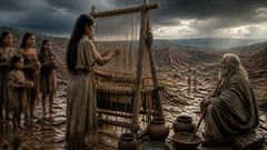 She fed the loom with her own clay, and the sky bent low.