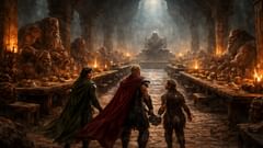 En Jotunheim, incluso el dios del trueno parecía pequeño.
