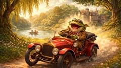 ¡Pum-pum! A Toad le encantaba cada automóvil que destruía, y destruyó muchos.