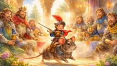 Los caballeros que habían derrotado dragones miraban asombrados mientras el diminuto hombre luchaba con una aguja.