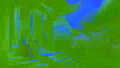 An intimate courtyard scene with an elderly mentor teaching a young warrior under blossoming trees.