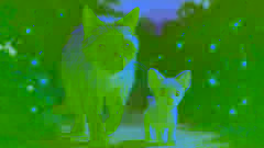 Skippyjon Jones kehrt unter twilight Himmel nach Hause zurück.