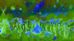 Uma fogueira crepitante sob um céu estrelado enquanto os membros da tribo celebram ao redor da lareira.