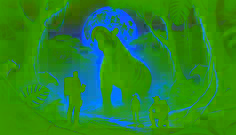 El legendario Tapir Dorado brilla bajo la luz de la luna en un claro de la jungla, sus ojos ancestrales fijos en los exploradores atónitos.