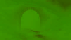 Une arche en pierre couverte de mousse, donnant sur un tunnel souterrain sombre, où l'eau goutte de manière inquiétante.