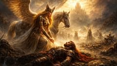 Da carnificina surge uma valquíria — esta guerreira foi escolhida para o salão de Odin.