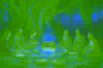 Les villageois se rassemblaient sous un banyan, se régalant joyeusement autour d’un chaudron en cuivre luminescent.