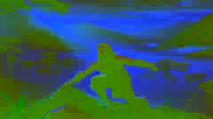 Tane extendiéndose entre el cielo y la tierra, creando espacio