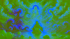 Amaterasu, Susanoo, and Tsukuyomi emerging as radiant kami from Izanagi’s purification