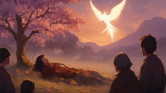 Yamato Takeru’s spirit rises as a white bird above misty plains