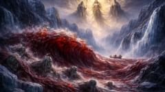 O sangue do Ymir morto transforma-se numa inundação catastrófica que afoga quase todos os gigantes de gelo.