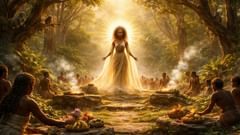 Zanahary instaure les premiers pactes — offrandes rituelles, chants des ancêtres et lois tissées dans la vie de l'île.