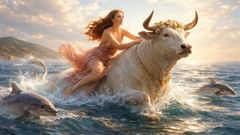 A través del azul sin fin, la princesa cabalgaba, y empezaba a entender que aquello era un dios.