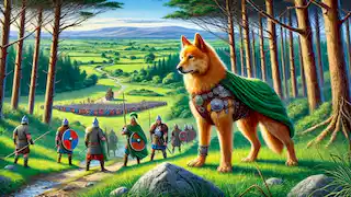 Cú Chulainn preparándose para defender Ulster contra el ejército de Connacht.
