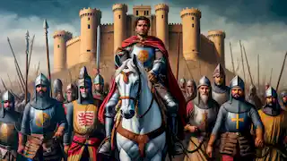 El Cid regresa a Castilla, al mando de sus leales seguidores.