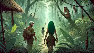Aline, una joven chamana, y Yara emprenden un viaje a través de la densa selva amazónica, enfrentándose a numerosos desafíos.