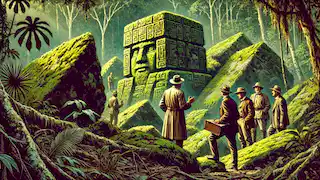 Percy Fawcett descubre antiguas formaciones rocosas geométricas ocultas en lo profundo de la selva amazónica.