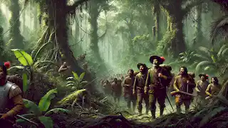 Gonzalo Jiménez de Quesada y sus hombres llegaban exhaustos a la densa jungla colombiana.