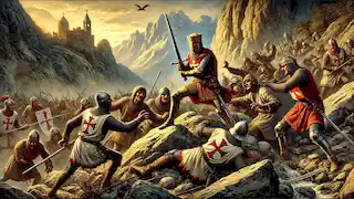 Rolando y sus hombres fueron emboscados por sarracenos en un estrecho desfiladero en los Pirineos.