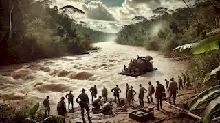 El Río Sagrado, una barrera natural que protege a Paititi, visto a través de los ojos de los exploradores.