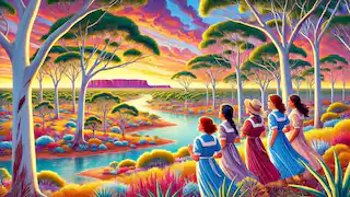 Las Siete Hermanas explorando el interior de Australia.