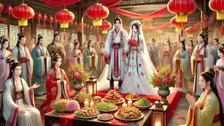 La boda de Bai Suzhen y Xu Xian.
