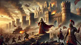 La reina Parivash defiende la capital en un asedio climático en medio del fuego, el humo y las murallas de la ciudad quebrantadas.