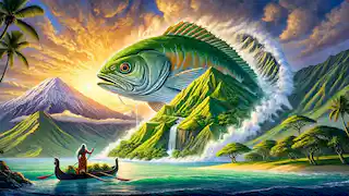 Primeiro vislumbre de Te Ika-a-Māui se transformando em uma vasta paisagem verdejante.