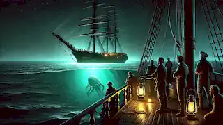 La tripulación del Abraham Lincoln avista una criatura marina luminosa bajo la superficie durante una oscura y escalofriante noche en el mar.