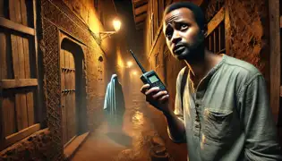 Hassan Noor se tient dans une ruelle faiblement éclairée de Mombasa, un enregistreur à la main, à l'écoute de battements de tambour fantomatiques.