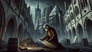 El maestro Vojtěch caminaba de un lado a otro en el patio de la Catedral inacabada de San Pedro y San Pablo durante la noche.